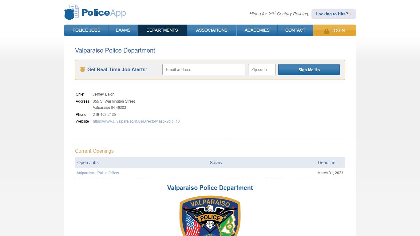 Valparaiso IN Police Department | PoliceApp